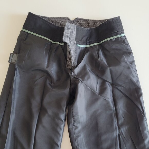 Grey lined wool pants - cuffed - Picture 7 of 9